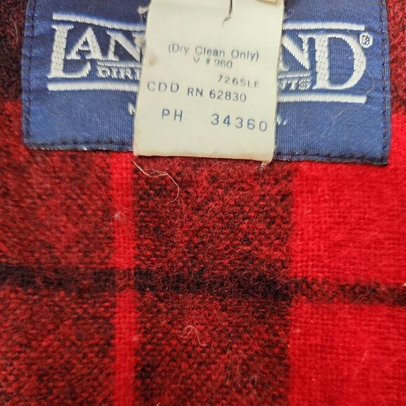 Lands End Barn Coat Mens XL Tan Zip Made in USA Flannel Lined Jacket Outerwear - Picture 13 of 13